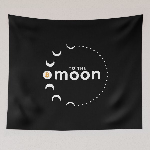 Item preview, Bitcoin circular moon path with white style typography designed and sold by Bitcoinomnis.