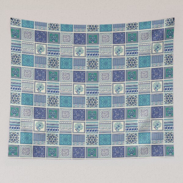 Item preview, Blue Turkish Floral Tile Pattern designed and sold by Annalisa-Jones.
