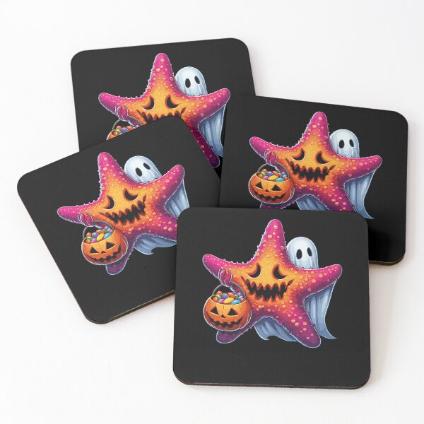 Item preview, Starfish Scary Halloween Ghost Spooky Pumpkin Candy designed and sold by Artistoos.