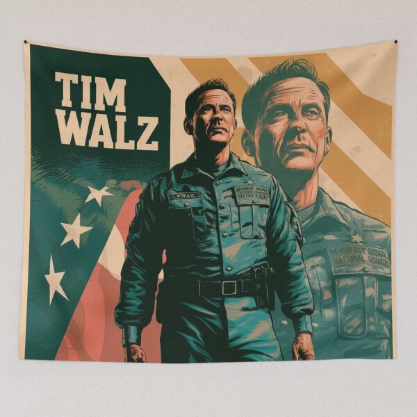 Artikelvorschau, Tim Walz für Präsident 2024 Vintage Retro entworfen und verkauft von martin max.
