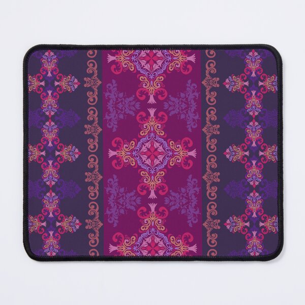 Item preview, seamless damask pattern with snowflakes on dark blue background designed and sold by Chattakan.