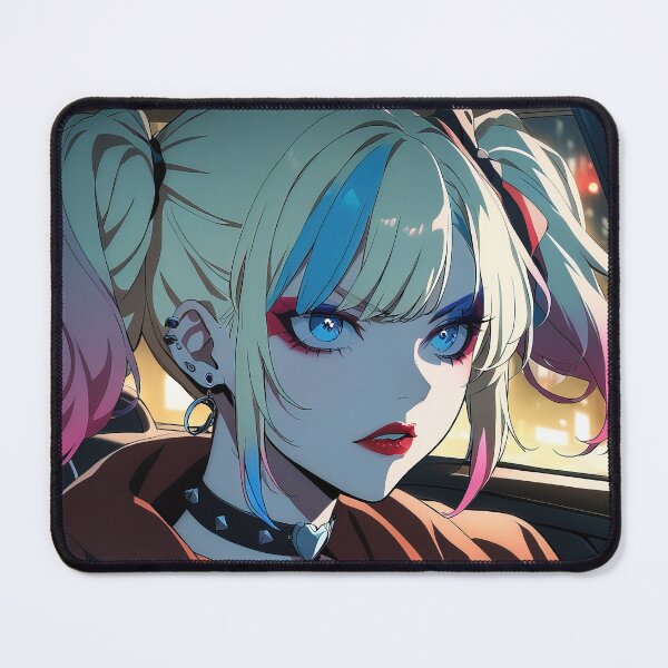 Item preview, Clown anime girl driving in car portrait art designed and sold by TheArtistOf2022.