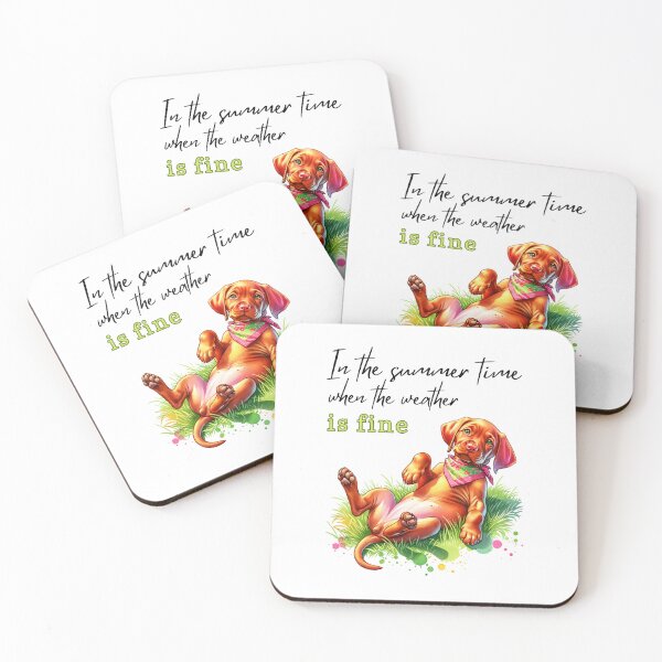 Item preview, Summer watercolour Vizsla designed and sold by BritishDelights.