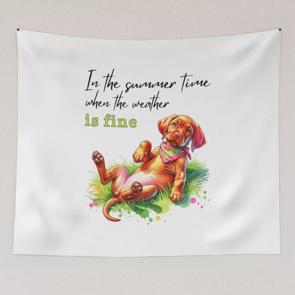 Item preview, Summer watercolour Vizsla designed and sold by BigfeetLittlepaws.