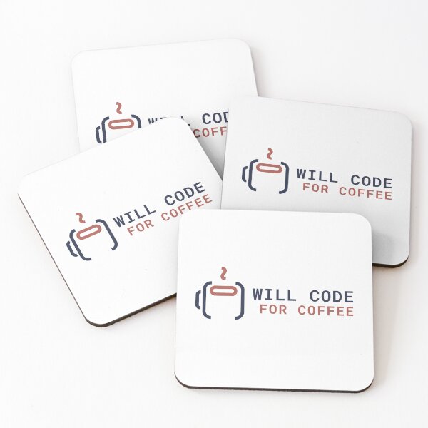 Item preview, Will Code For Coffee - Tech Gift designed and sold by Circle-Cats.