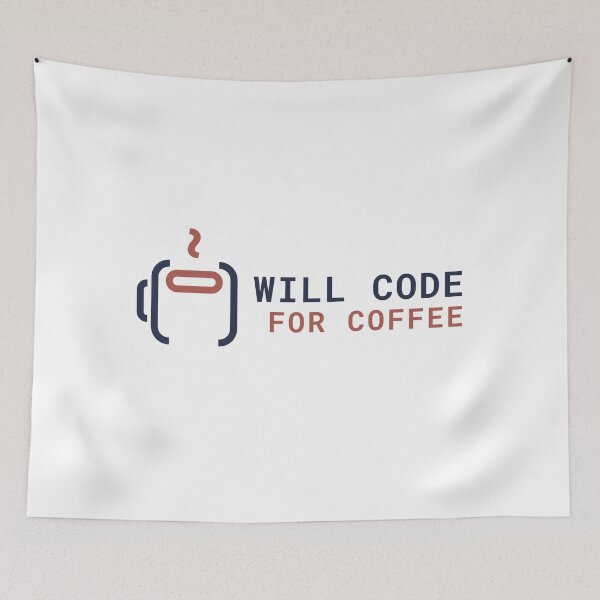 Item preview, Will Code For Coffee - Tech Gift designed and sold by Circle-Cats.