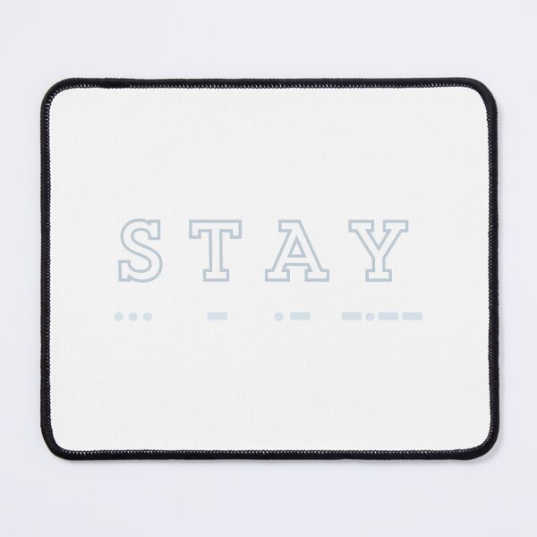 Item preview, Interstellar Light Blue Stay Text Morse Code with Space Background Digital Drawing designed and sold by AveryBMS.