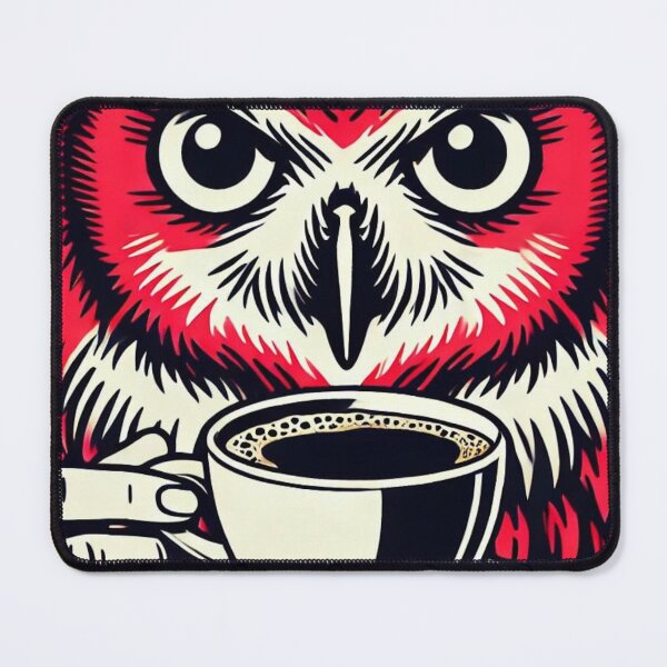 Item preview, Owl Barista Saying "Hoo Needs Coffee? Oh Wait, I Do" Animal Cafe Design designed and sold by Szymon Wangler.