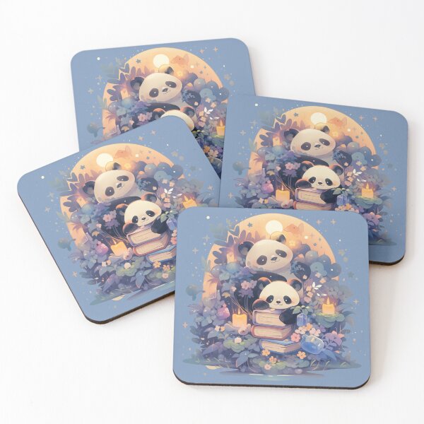 Item preview, Panda Family is about to read a night night story designed and sold by WoollenLlama.