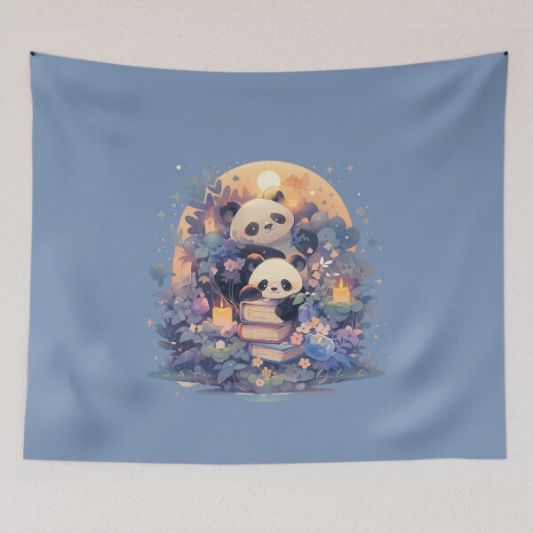 Item preview, Panda Family is about to read a night night story designed and sold by WoollenLlama.