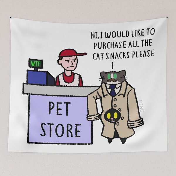 Item preview, Pudge and Moomoo pretending to be an adult designed and sold by PudgeTheCat.