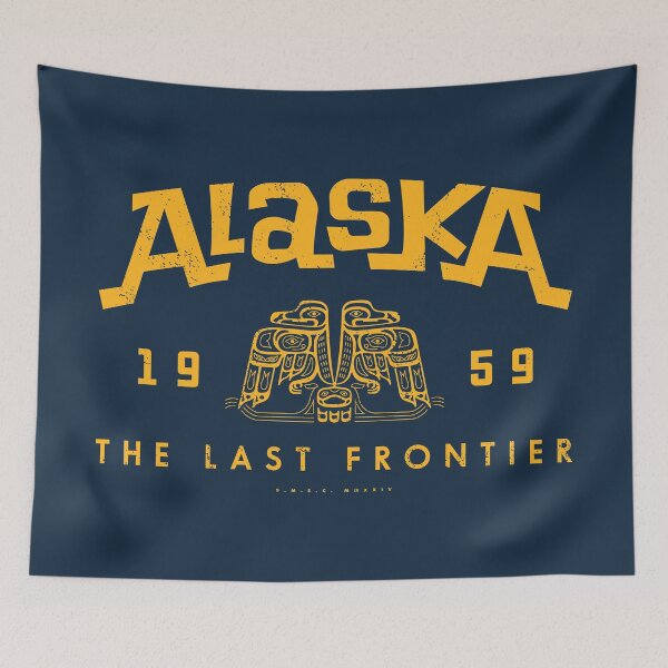 Item preview, Retro Gold Alaska The Last Frontier Date designed and sold by deadmansupplyco.