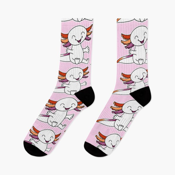 Item preview, Hug me! Cute Axolotl in Lesbian Pride colors designed and sold by JoyfulJen.