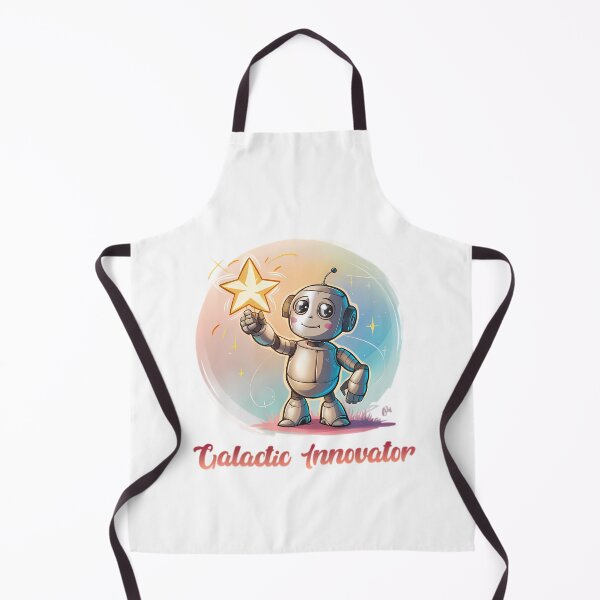 Item preview, Cute robot reaching for the stars, galactic innovator sci-fi robot designed and sold by Touched by Starlight.