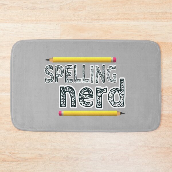 Item preview, Spelling Nerd. Funny Statement for Proud Proper Spelling Lovers. Yellow Pencils with Black Letters. (Gray Background) designed and sold by ArtByLM.