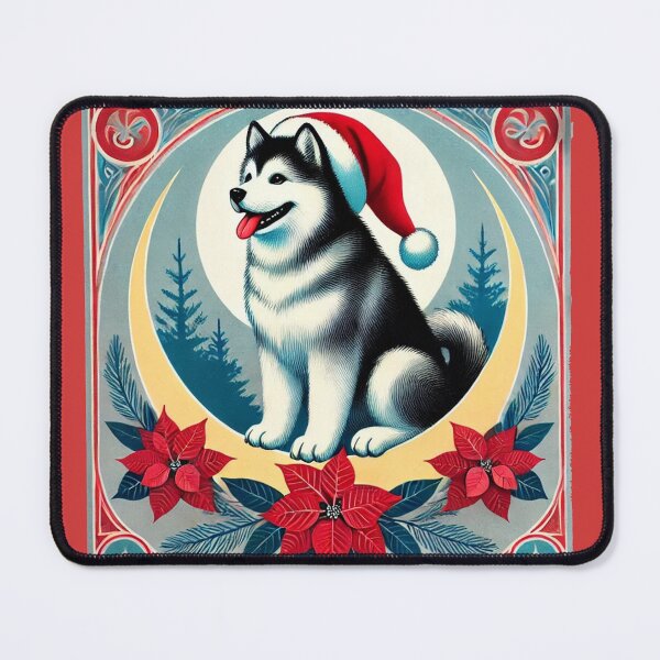 Item preview, Christmas Alaskan Malamute  designed and sold by FrictionMaxxing.