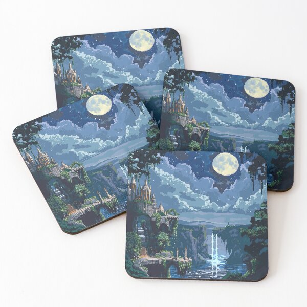 Item preview, 8 Bit Moonlit Castle designed and sold by dcrc.
