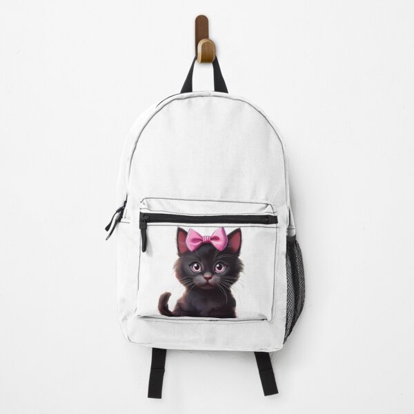 Item preview, Charming flirty cat with pink bow: Cute original and unisex design designed and sold by StyleFused.