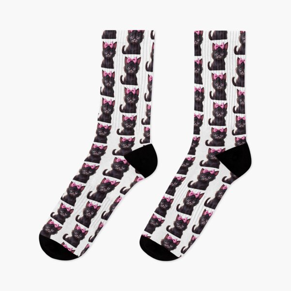 Item preview, Charming flirty cat with pink bow: Cute original and unisex design designed and sold by StyleFused.
