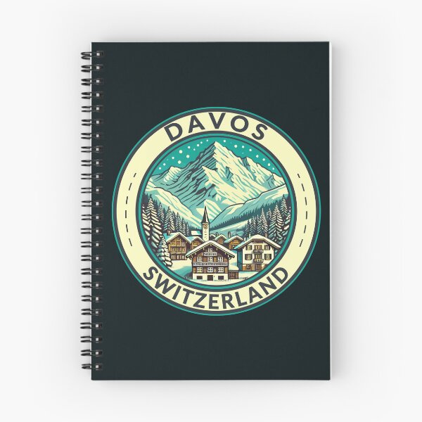 Item preview, Davos Switzerland Illustration Travel Art Badge designed and sold by KrisSidDesigns.