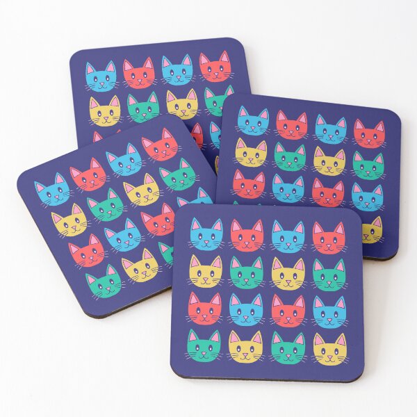 Item preview, Colorful Cute Cat Pattern designed and sold by tonymagnerart.