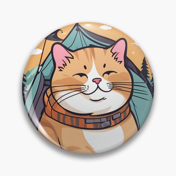 Item preview, Orange Tabby’s Camping Adventure Sticker designed and sold by siriratjunkaew.