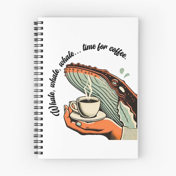 Artikelvorschau, Wal-Barista-Spruch „Wal, Wal, Wal ... Zeit für Kaffee“ Animal Cafe Design entworfen und verkauft von Szymon Wangler.