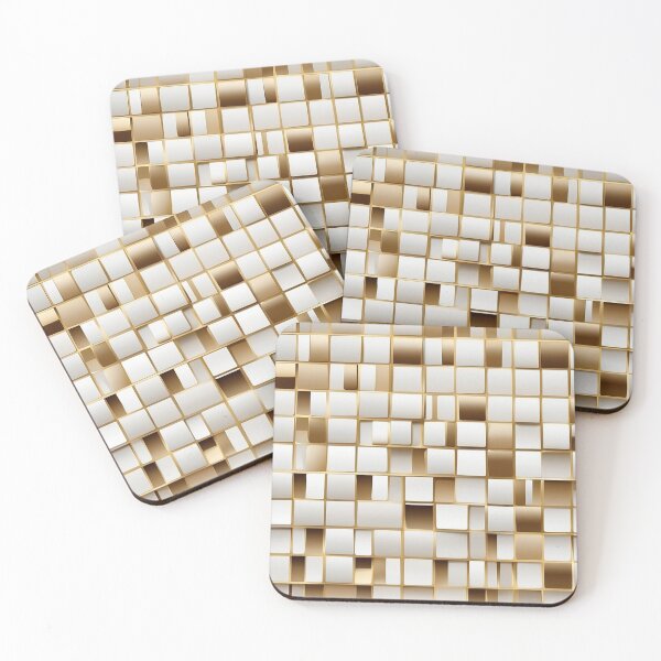 Item preview, Gold And White Square Pattern designed and sold by GWEverything.
