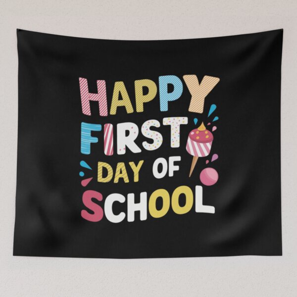 Item preview, Happy First Day of School Graphic Happy First Day of School Sign Happy First Day of School Meme designed and sold by ArabCorner.