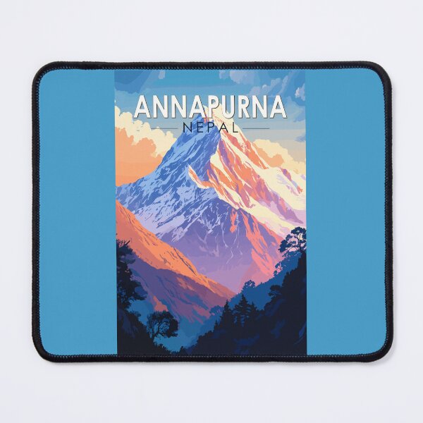 Item preview, Annapurna Nepal Travel Art Vintage designed and sold by KrisSidDesigns.