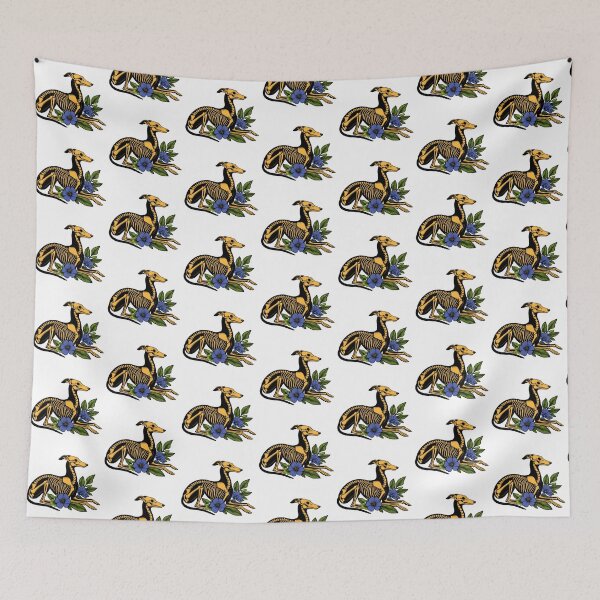 Item preview, Floral Greyhound Skeleton designed and sold by AlmazPng.