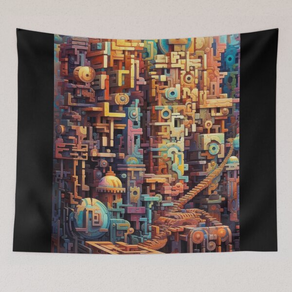 Item preview, Abstract Ancient Mechanical Ruins designed and sold by InsanseCreation.