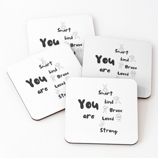 Item preview, You are Kind Loved Brave Enough funny quote school  designed and sold by Hamzakhotbi.
