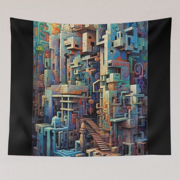 Item preview, Abstract Ancient Mechanical Ruins designed and sold by InsanseCreation.