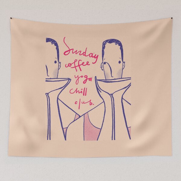 Item preview, Sunday coffee yoga chill club designed and sold by themoodysociety.