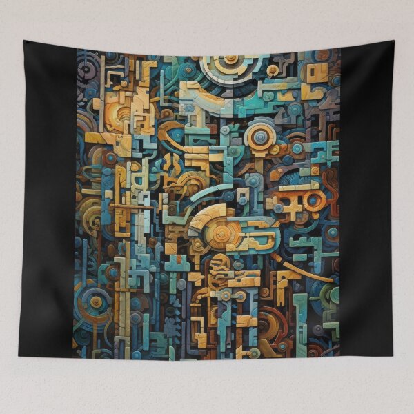 Item preview, Abstract Ancient Mechanical Ruins designed and sold by InsanseCreation.