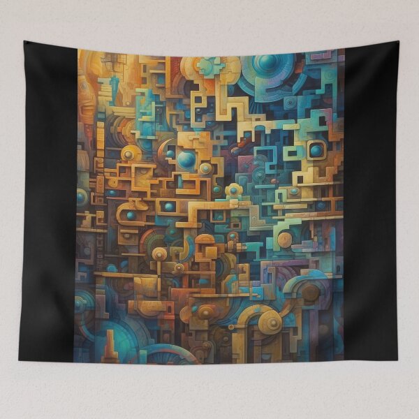 Item preview, Abstract Ancient Mechanical Ruins designed and sold by InsanseCreation.