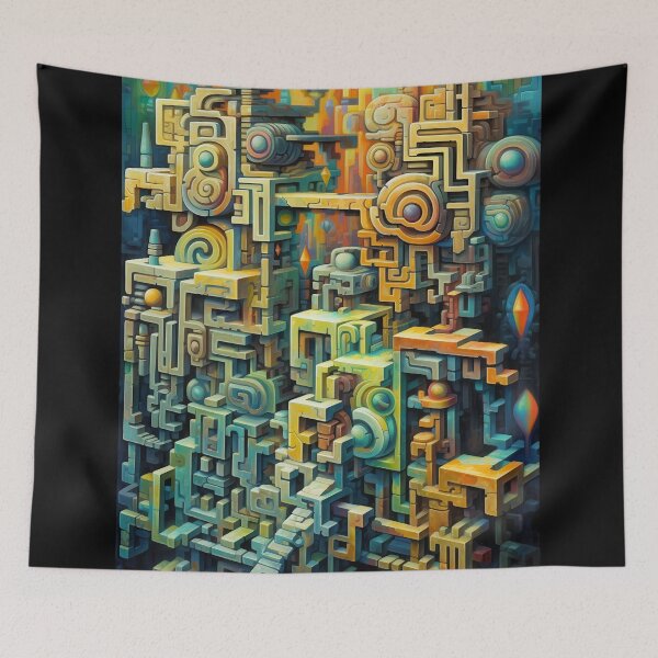 Item preview, Abstract Ancient Mechanical Ruins designed and sold by InsanseCreation.