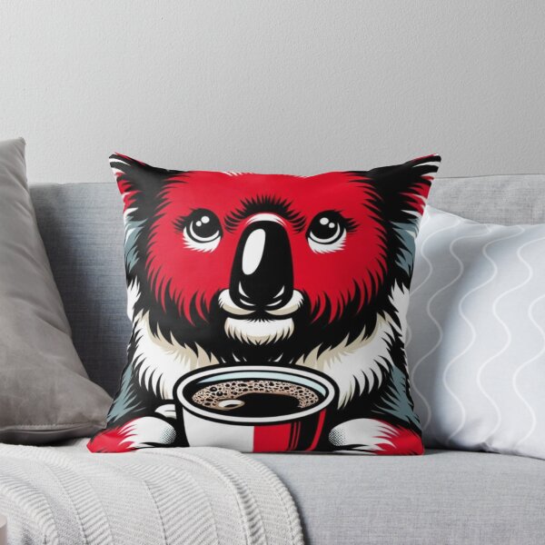 Item preview, Koala Barista Saying "Koalaty Coffee for a Lazy Start" Animal Cafe Design designed and sold by Szymon Wangler.