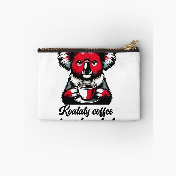 Item preview, Koala Barista Saying "Koalaty Coffee for a Lazy Start" Animal Cafe Design designed and sold by Szymon Wangler.