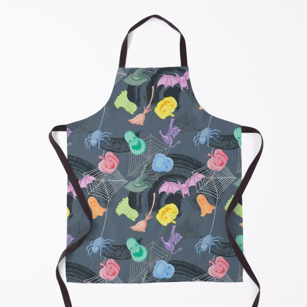 Item preview, Halloween design, cute ghosts, spider, bat, pumpkins on grey designed and sold by by Mònica Roca.