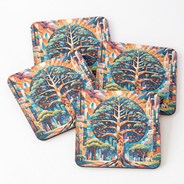 Item preview, The tree of life and the ancient city of a sleeping beauty are represented in a vivid image in liquid oil painting, like wax designed and sold by medo306090.