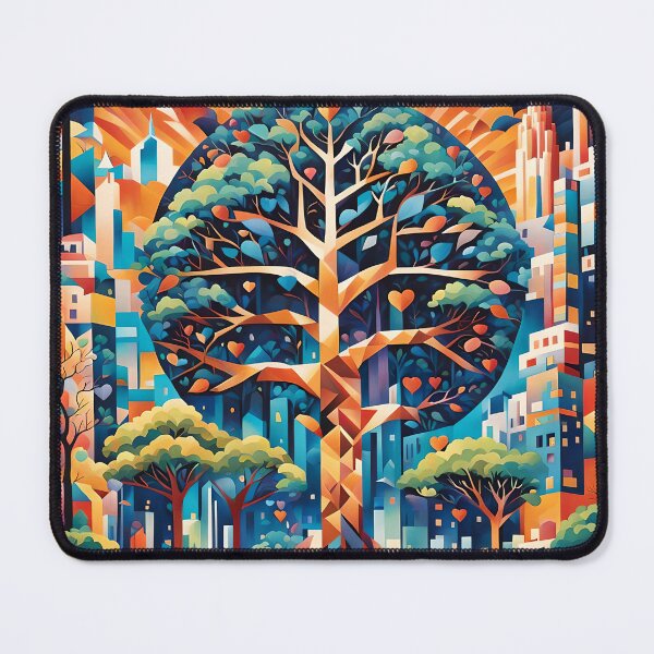 Artikelvorschau, Der Baum des Lebens und die antike Stadt einer schlafenden Schönheit werden in einem lebendigen Bild in flüssiger Ölmalerei dargestellt, wie Wachs entworfen und verkauft von medo306090.