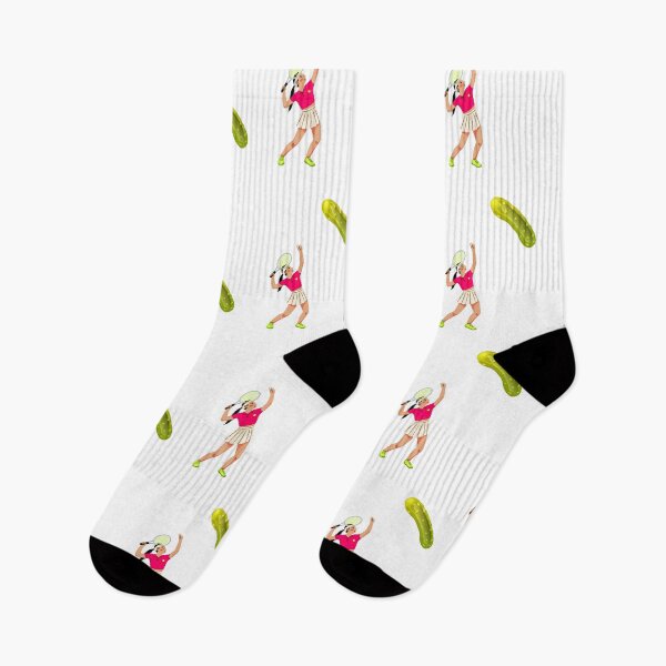 Item preview, Funny Pickleball Player Hitting Giant Pickle Sports  designed and sold by julyperson.