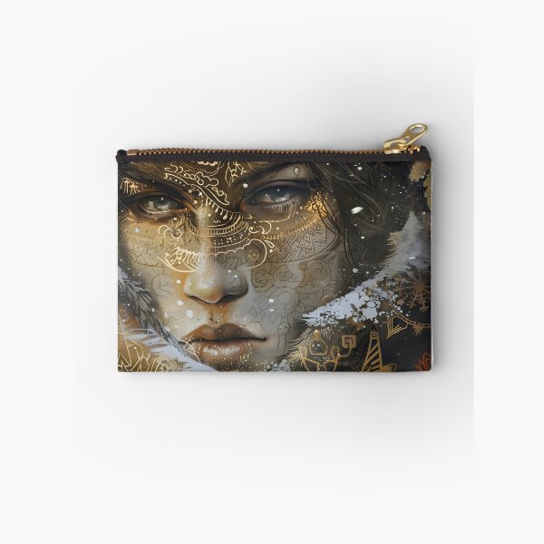 Item preview, Abstract golden portrait with intricate patterns. designed and sold by Artessie.