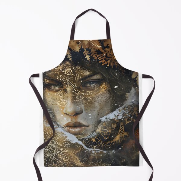 Item preview, Abstract golden portrait with intricate patterns. designed and sold by Artessie.