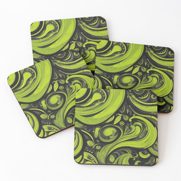 Item preview, Lime Green Abstract Swirl Pattern designed and sold by Rell1970.