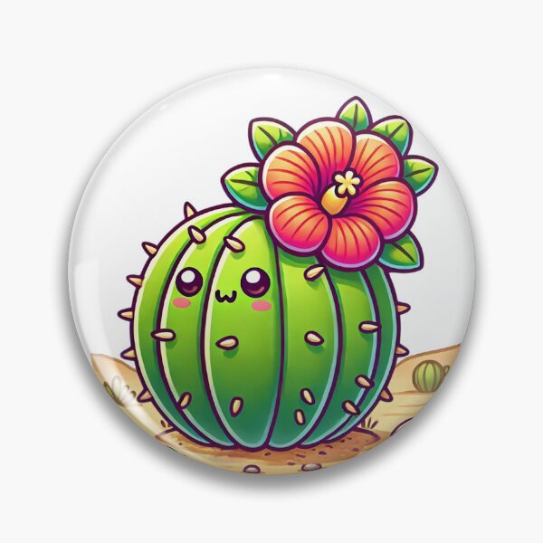 Item preview, Smiling Cartoon Cactus with Vibrant Flower designed and sold by Chokhdi289shop.