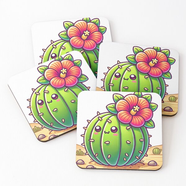Item preview, Smiling Cartoon Cactus with Vibrant Flower designed and sold by Chokhdi289shop.