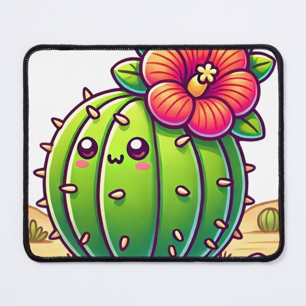 Item preview, Smiling Cartoon Cactus with Vibrant Flower designed and sold by Chokhdi289shop.